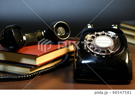 ダイヤル式黒電話 66547581