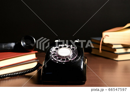 ダイヤル式黒電話 ダイヤル式黒電話 66547597