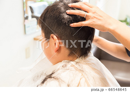 美容院で髪を切る子供（散髪） 66548645