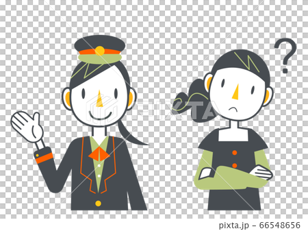 Set of station staff and women Set of station staff and women 66548656