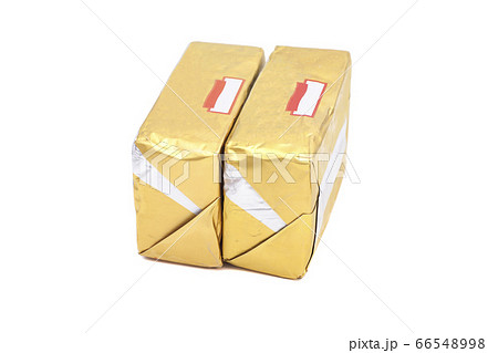 wrapped butter sticks isolated on white background 66548998