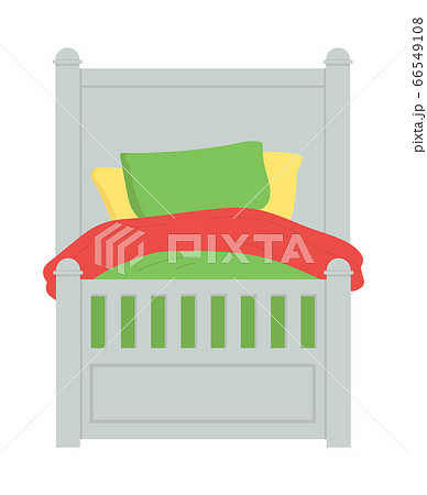 Children Bed With Blanket And Pillows Beddingのイラスト素材