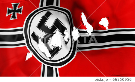Germany Nazi flag perforated, bullet holes Germany Nazi flag perforated, bullet holes 66550956