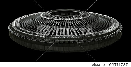 Sci-Fi Industrial Element Isolated On Black 66551787