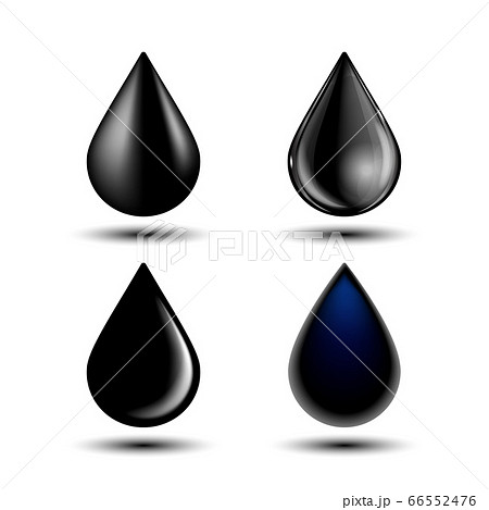 Set of different black drop, vector illustration 66552476