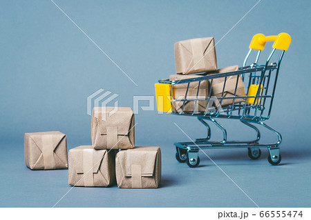 荷物と買い物カート 66555474