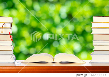 本と緑背景 本と緑背景 66555673