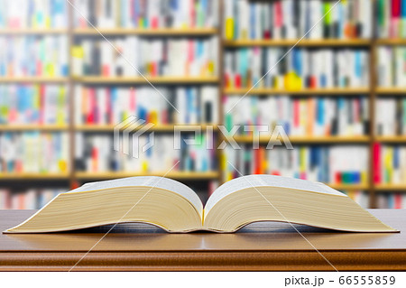 分厚い本と本棚 66555859