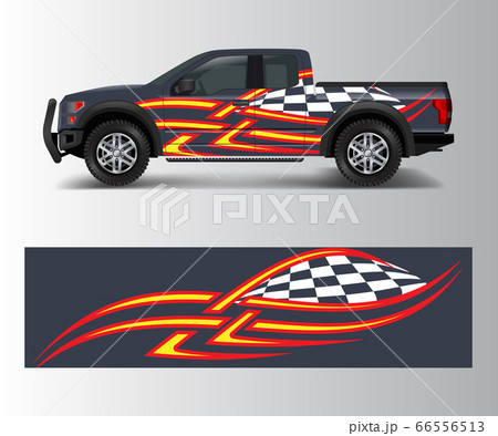 Racing graphic background vector for Truck, Pickup 66556513