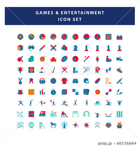 set of game and entertainment icon with flat style set of game and entertainment icon with flat style 66556664