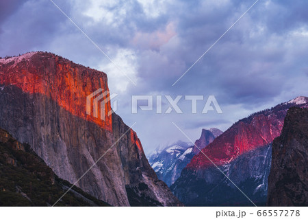 yosemite national park at sunset ,yosemite np,ca,usa. yosemite national park at sunset ,yosemite np,ca,usa. 66557278