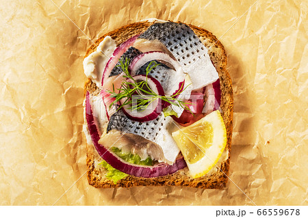 オープンサンドウィッチ　Scandinavian style open sandwich 66559678