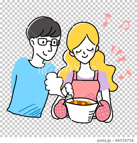 男人和女人拿著碗碟 66559756