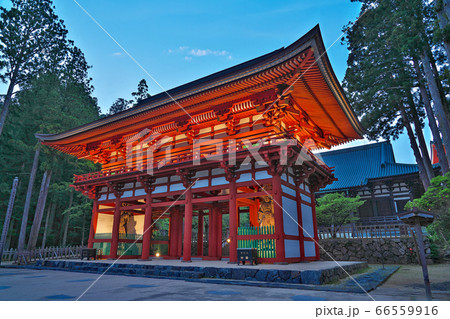 【高野山 壇上伽藍 中門 (夜)】 和歌山県伊都郡高野町高野山 【高野山 壇上伽藍 中門 (夜)】 和歌山県伊都郡高野町高野山 66559916