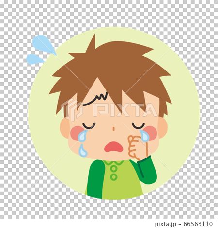 Icon of a cute boy crying and crying - Stock Illustration [66563110 ...