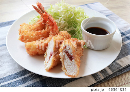 ささみカツとエビフライ 66564335
