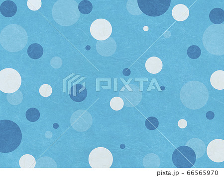 青と白の水玉模様の背景素材 66565970