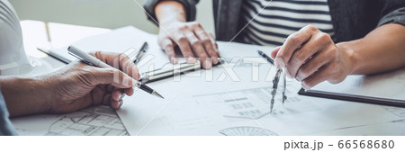 Architecture Engineer Teamwork Meeting, Drawing Architecture Engineer Teamwork Meeting, Drawing 66568680