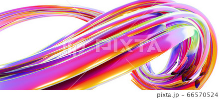 abstract background with geometric twirl curvy geometric shapes modern futuristic colourful design on white background 3d rendering illustration 66570524