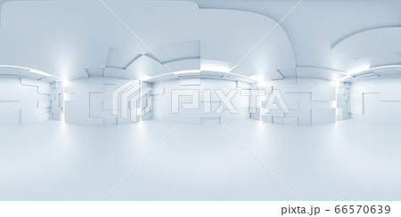 Full 360 equirectangular spherical panorama view of modern futuristic technology building architecture 3d rendering illustration 66570639