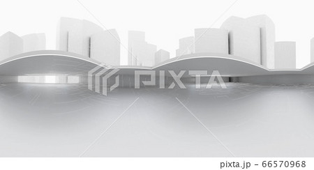 Full 360 equirectangular spherical panorama view of modern futuristic technology building architecture 3d rendering illustration Full 360 equirectangular spherical panorama view of modern futuristic technology building architecture 3d rendering illustration 66570968
