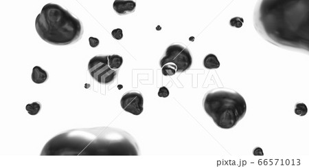 black liquid bubbles abstract background with empty blank copyspace to add your content 3d rendering illustration 66571013