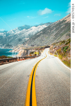 Famous Highway 1 at Big Sur, California Central Coast, USA 66574914