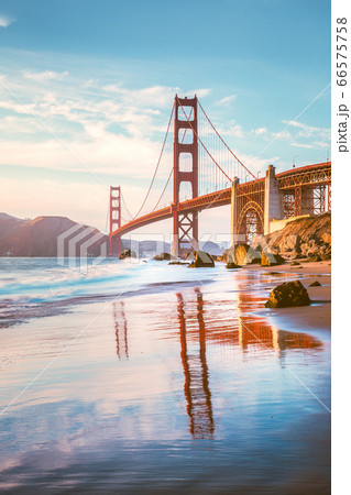 Golden Gate Bridge at sunset, San Francisco, California, USA 66575758