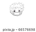 マスクをした男児のイラスト 66576698