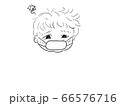 マスクをした男児のイラスト 66576716