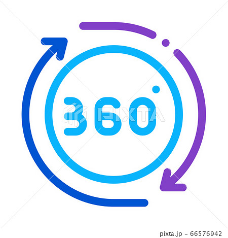 360 degree view icon vector outline illustration 66576942