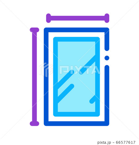 window dimensions icon vector outline illustration window dimensions icon vector outline illustration 66577617
