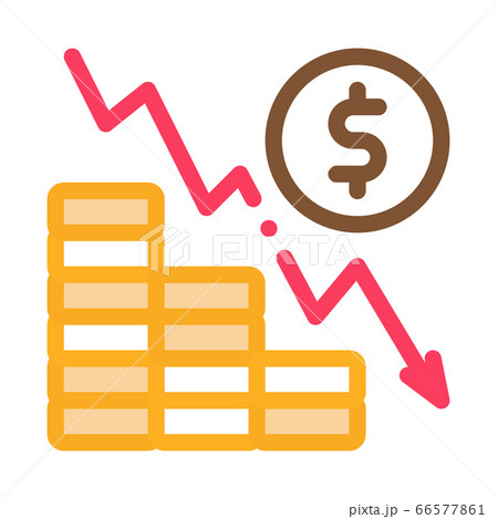 monetary decline icon vector outline illustration monetary decline icon vector outline illustration 66577861