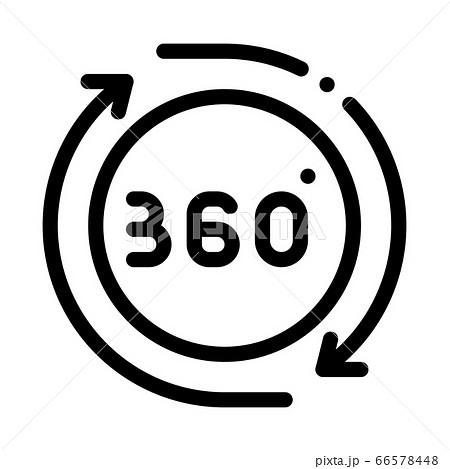 360 degree view icon vector outline illustrationのイラスト素材 [66578448] - PIXTA