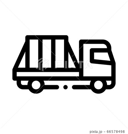 glass transportation truck icon vector outline illustration 66578498