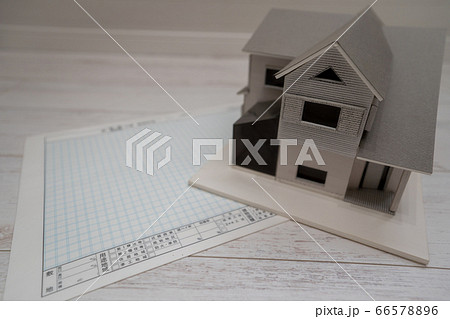 新築住宅の模型と設計図 新築住宅の模型と設計図 66578896