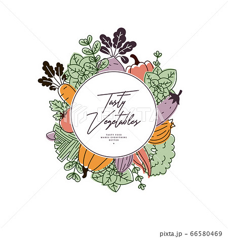 Various vegetables round composition. Various vegetables round composition. 66580469