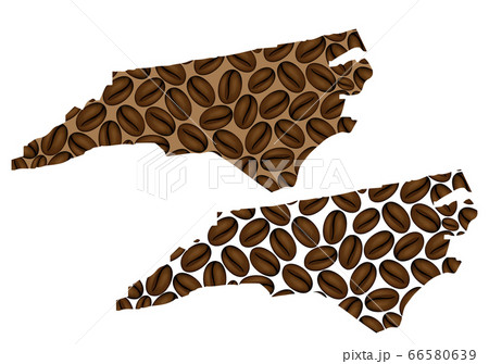 North Carolina - map of coffee bean North Carolina - map of coffee bean 66580639