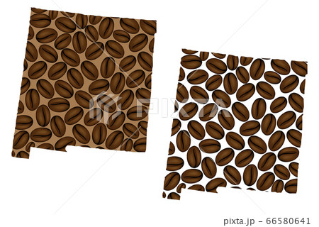 New Mexico -  map of coffee bean 66580641