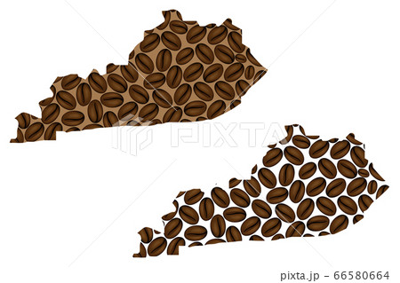 Kentucky -  map of coffee bean 66580664