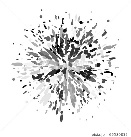Grayscale paint ink splash explosion painting. Cartoon typographical element Grayscale paint ink splash explosion painting. Cartoon typographical element 66580855