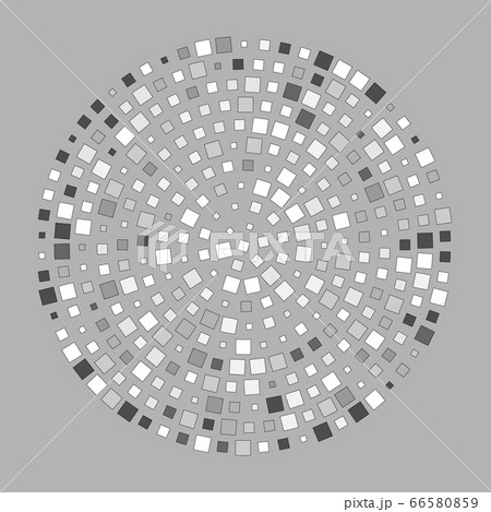 Grayscale colored abstract shapes made of dots in radial arrangement Grayscale colored abstract shapes made of dots in radial arrangement 66580859