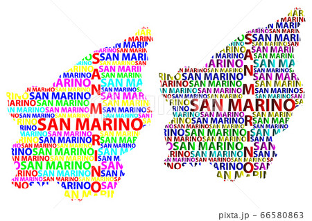 Map of San Marino - vector illustration 66580863
