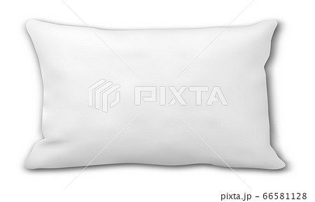 Pillow mockup. Rectangular bed cushion blank 66581128