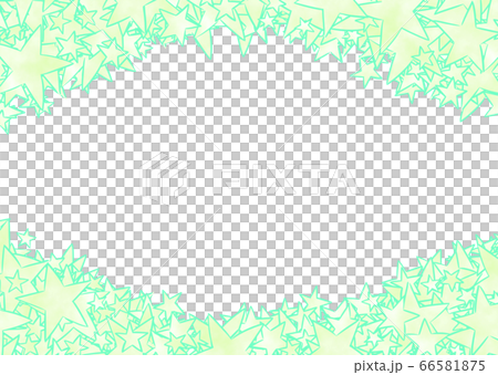 敷詰め_星_★_緑色_縁_曲線_横長 敷詰め_星_★_緑色_縁_曲線_横長 66581875