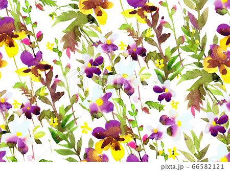 Watercolor floral seamless pattern. Watercolor floral seamless pattern. 66582121