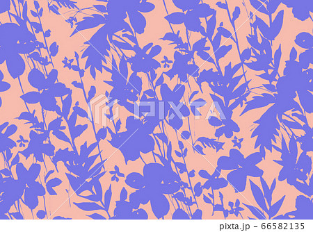 Floral seamless pattern with flower silhouettes Floral seamless pattern with flower silhouettes 66582135