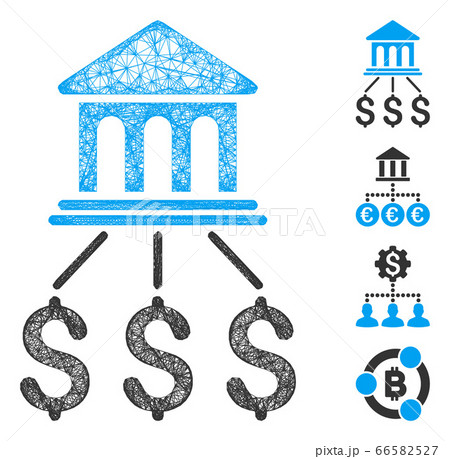 Bank Scheme Web Vector Mesh Illustration 66582527