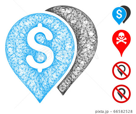 Bank Markers Web Vector Mesh Illustration Bank Markers Web Vector Mesh Illustration 66582528