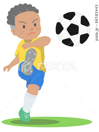 サッカー　シュート 66583443